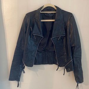 Lulus Black Leather Jacket